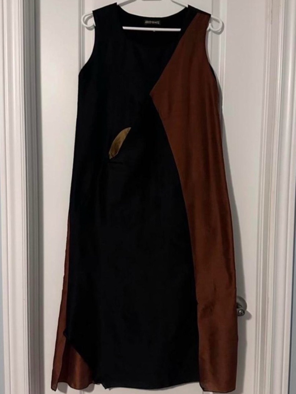 Harmonis colour block midi dress, art to wear